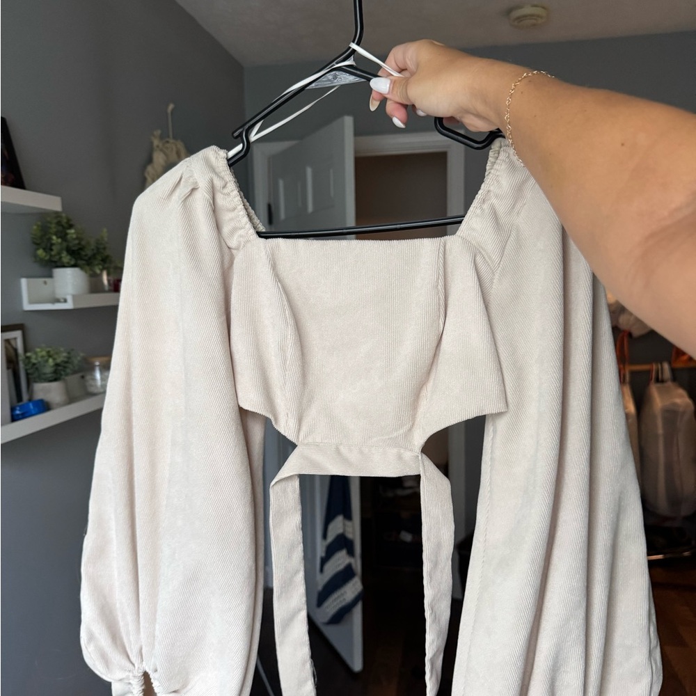 Elegant Cream Women's Top